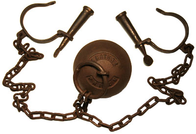 Antique Finish Iron Ball and Chain